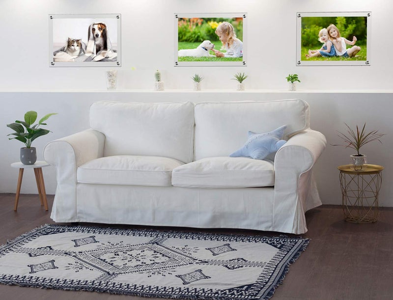 Magicool Hanger Magicool 8.5x11 Clear Acrylic Wall Mount Floating Double Panels Frameless Picture Frame for Picture Photo Degree Certificate Home or Office(Full Frame is 9.5 x 12 inch) (4 pack) - Image 4